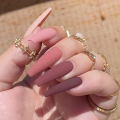 Simple Fall Nails, Spring Acrylic Nails, Matte Nails Design, Fall Acrylic Nails, Acrylic Nails Coffin Short, Pink Acrylic Nails, Uñas Acrilicas, Coffin Nails Designs