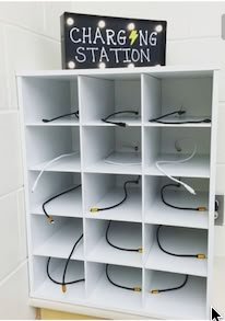 the charging station is organized and ready to be used