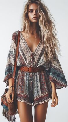 Modern Bohemian Outfits, Casual Boho Outfits, Look Boho Chic, Estilo Hippy, Boho Summer Outfits, Estilo Hippie, Boho Style Outfits, Boho Chic Outfits, Art Experience