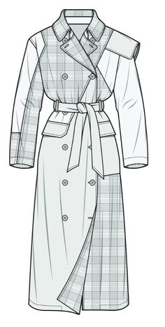 a drawing of a trench coat