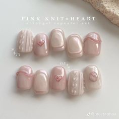 Knit Heart, Art Deco Nails