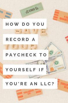 the words how do you record a paycheck to yourself if you're an l c?