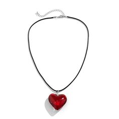 PRICES MAY VARY. ❤️PREMIUM MATERIAL - The chunky puffy heart choker pendant necklace is made of eco-friendly glass crystal. Non-irritating to the skin, you can wear it with confidence and it will go perfectly with your dress 💎SIZE & FEATURES - This chunky heart choker necklace is actually very lightweight, the big red heart charm was 1.69'', the chain was 17.7in+2in, and the necklace was only 1oz 💖PERFECT APPLICATION - This cute Goth heart necklace is perfect for everyday dressing up or import Puffy Heart Necklace, Red Heart Necklace, Heart Choker Necklace, Heart Shaped Pendant Necklace, Y2k Jewelry, Choker Pendant, Heart Choker, Necklace Chunky, Puffy Heart