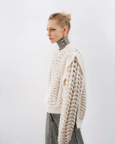 OPEN KNIT SWEATER – Aknvas Knitting Short Rows, Knitted Wit, Sweater Fits, Knitwear Fashion, Open Knit Sweater, Create Outfits, Fall 2022, Open Knit, Cool Sweaters