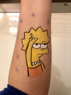 Arm Painting, Skin Paint, Face Paints, Painting Easy, Lisa Simpson, Painting For Kids