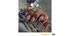 Amazon.com: KXAMELIE Nude Glossy Press On Nails Short, Glue on Nails with Blue Arc Lines Design,Almond Fake Nails,Acrylic Nails Stick on for Women and Girls Nail Art Manicure Decoration,24 PCS False Nails : Beauty & Personal Care Almond French Tip, Press On Nails Blue, Nails With Blue, French Tip Press On Nails, Buff Nails, Gel Overlay, Lines Design, Nails Blue, Nails For Women