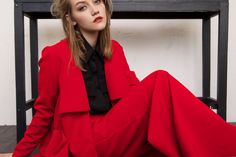 Blazer women / Red blazer / Red jacket women / Gift for women / Avant garde clothing / Suit women / Red suit / Birthday gift You can buy the whole suit or separate pieces, check other listings. Composition 100% Polyester Model is 175cm height Size S - M - L - XL Size guide S Bust: 86-89cm, Waist: 66-69cm, Hips: 94-97cm M Bust: 90-93cm, Waist: 70-73cm, Hips: 98-101cm L Bust: 94-102cm, Waist: 74-82cm, Hips: 102-109cm Care Machine Wash Cold / 30 degree Hand Wash Cold Dry cleaning Cool iron If you h Red Evening Blazer For Spring, Red Blazer With Suit Collar For Evening, Red Evening Blazer With Suit Collar, Red Evening Blazer, Chic Red Long Sleeve Suits, Red Fall Office Suit, Chic Red Suits For Fall, Red Long Sleeve Holiday Outerwear, Winter Party Suit With Lapel Collar