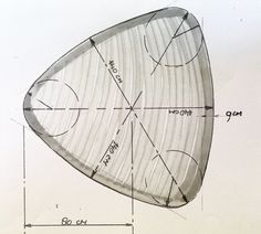 an image of a drawing of a large object with lines drawn on it's side