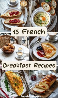 Morning Desserts Breakfast, French Egg Breakfast, French Style Brunch, What The French Eat In A Day, Classic Breakfast Recipes, French Brunch Ideas, Rainy Day Breakfast Ideas, Breakfast Cafe Food, French Brunch Recipes