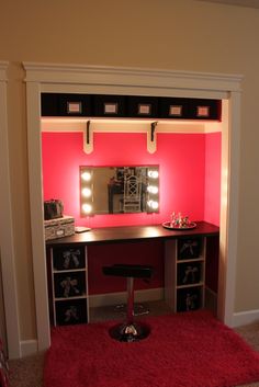 Vanity/Closet Project, and "how to" Rangement Makeup, Closet Vanity, Closet Room, Vanity Room, Vanity Design, Glam Room