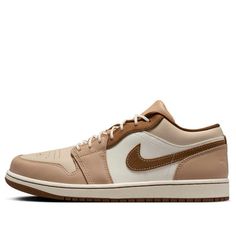 Air Jordan 1 Low SE 'Hemp Light British Tan' HF5753-221 Beige Leather Sneakers For Streetwear, Modern Beige Leather Sneakers, Beige Low-top Sneakers With Leather Footbed, Neutral Leather Lace-up Sneakers, Neutral Lace-up Leather Sneakers, Beige Leather Sneakers With Cushioned Footbed, Low Dunks, Fall Pics, Fall Sneakers