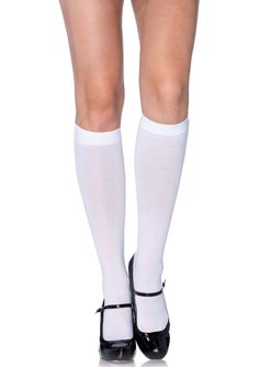 White Knee High Socks, Opaque Stockings, 160 Pounds, Knee High Stockings, Knee Highs, Leg Avenue, Thigh High Stockings, High Knees, Knee Socks