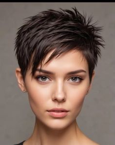 Brown Hair Pixie Haircut, Boycut For Women, Extremely Short Pixie, Best Haircuts Women, Viral Haircut, Wispy Pixie, Haircuts Women, Bump Hairstyles, Pixie Haircut Ideas