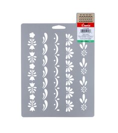 the crafter's workshop stencil set is shown in white