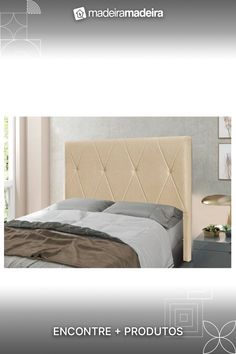 an image of a bed that is in the middle of a brochure page