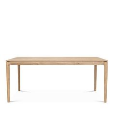 the table is made from wood and has a long rectangular top with two legs on one end