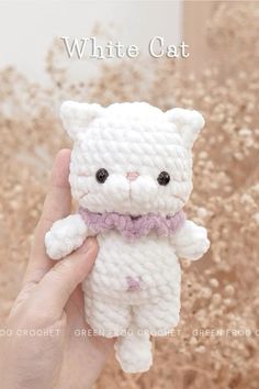 Cat Playing With Yarn, Crochet Cat Amigurumi, Easy Crochet Animals, Crochet Fairy, Cat Amigurumi, Adorable Kitten, Kawaii Crochet, Baby Cat, Crochet Fashion Patterns