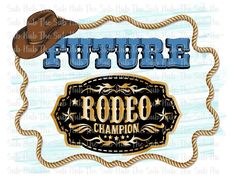 a cowboy hat and rope with the word rodeo champion on it's back ground