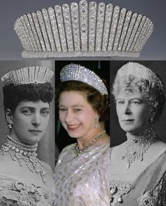 the tiara worn by queen elizabeth and her mother, lady mary windsor in 1953