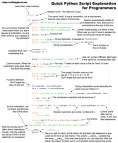 an image of a programming program with the words quick python scripting and instructions on it