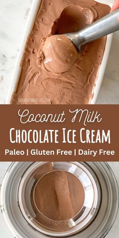 chocolate coconut milk ice cream Dairy Free Ice Cream Maker Recipes, Cuisinart Ice Cream Maker Recipes, Chocolate Coconut Milk, Milk Chocolate Ice Cream, Coconut Milk Chocolate, Sugar Free Ice Cream