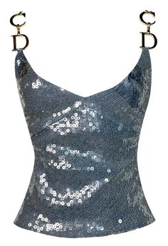 Dior Archive, Silver Bodysuit, Galliano Dior, Dior By John Galliano, White Linen Skirt, Cool Girl Style, Black Silk Dress, Party Fits, Sequin Tank Tops