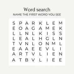 the word search is shown in black and white