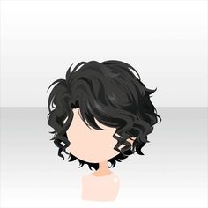 an animated image of a woman's head with dark hair