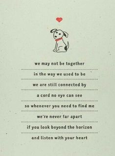 a poem written in black and white with a dog holding a red heart on it