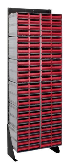 QIC-170-83 - Industrial 4 Less - QIC-170-83-RD Nut Bolt Screw Storage, Cabinets With Drawers, Stainless Steel Shelving, Wire Reel, Stacking Bins, Recessed Handle, Mobile Shelving, Stackable Bins, Storage Cabinet With Drawers