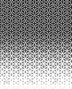 an abstract black and white background with many small triangles in the center, all on one side