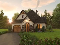 Adorable French Country Style House Plan 8764: Lorane - 8764 Storybook Cottage House Plans, Funky House, Cottage Style House Plans, Storybook Cottage, Casas Coloniales, Cottage Plan, Style Cottage, Inspire Me Home Decor, Cottage House