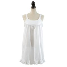 Beautiful and well-constructed from 100percent cotton, this Embroidered Design Short Nightgown is very feminine and appealing. The cozy cool style is perfect for summer weather, as well as for vacationing. The white cotton nightgown is a lovely blend of comfort and elegance, with subtle details that bring the perfect finishing touch. Size: x-large. Gender: female. Age Group: adult. White Cotton Nightgown, White Nightgown, One Piece Clothing, Cotton Nightgown, Summer Weather, One Piece Pajamas, Nightgowns For Women, Swiss Dot, Designer Shorts