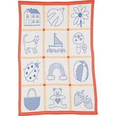 Baby's Things Baby Blanket, Blue Ink - Biquette Blankets & Quilts | Maisonette All Smiles