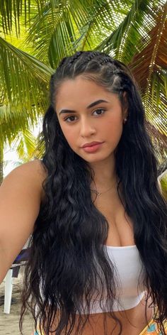 Hairstyles For Luau Party, Braid Beach Hairstyles, Hairstyles For Cancun, Braided Hairstyles For Cruise, Island Braids White Girl, Mexico Braids Hair, Pacific Islander Hairstyles, Tropical Braids Hairstyles, Cuban Braids