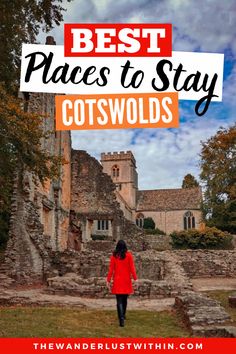 the best places to stay in cotswolds, england with text overlay