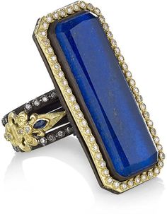 Lapis Lazuli and Diamond Ring - Armenta Pave Jewelry, Lapis Ring, Love Ring, Elizabeth Ii, Blue Stone, Queen Elizabeth