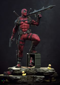 Hero Reference, Deadpool Fanart, 남성 근육, Character Statue, Marvel Figure