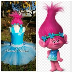 an image of a pink and blue costume