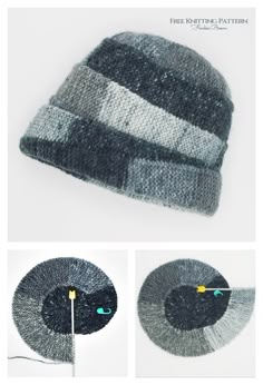 the instructions to make a knitted hat with yarn and buttons on it, including an ear hole