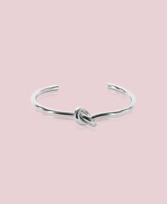 Minimalist Silver Knot Bangle from Oma The Label Gold Knot Bracelet, Knot Bangle, Knot Bracelet, Touch Of Gold, The Knot, Silver Bracelets, Trend Setter, The Label, Heart Ring