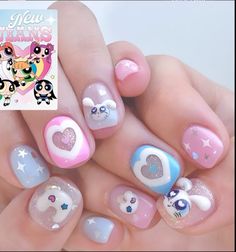 Newjeans Nails Inspired, New Jeans Nail Art, Cute Kpop Nails, New Jeans Inspired Nails, Newjeans Nails Designs, New Jeans Nails Kpop, Newjeans Nail, Kpop Nail Ideas, Newjeans Nails