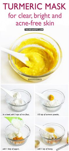 Clear Skin Naturally, Turmeric Mask, Random Tips, Acne Free Skin, Acne Free, Homemade Face, Skin Remedies