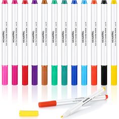 PRICES MAY VARY. What You Get: package contains 12 pieces of iron transfer pens in 12 bright and classic colors, enough to meet your daily demands for decoration and crafts making; People who love craft and DIY design will be delighted by the assortment of color options and rich pigments color effects Permanent Ink: our sublimation markers are washable and fade resistant, you can draw or paint pictures on plain paper, and then transfer patterns or drawings permanently onto embroidery, needlework Paint Pictures, Plain Paper, Tshirt Pillow, Infusible Ink, Embroidery Transfers, Shirt Pillow, Craft Lovers, Fabric Markers, Love Craft