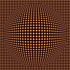 an orange and black background with circles