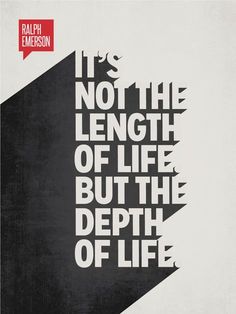 a book cover with the words it's not the length of life but the depth of life