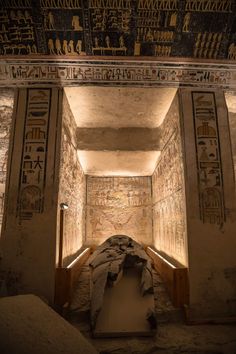 the interior of an ancient egyptian temple