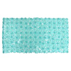 blue glass beads on a white background