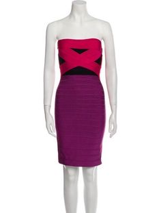 Herve Leger Sheath DressPurpleStraplessConcealed Zip Closure at BackDesigner Fit: Designed for a slim fit, those with a curvy figure may wish to take one size up. Herve Leger Purple Dress, Herve Leger, Strapless Mini Dress, Print Patterns, Dress Outfits, Slim Fit, Mini Dress, Purple, Clothes For Women