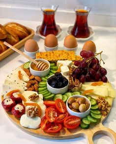 a platter filled with different types of food